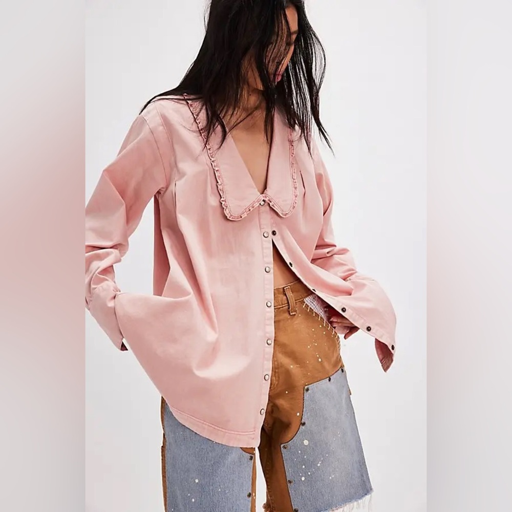 Free People | NWT Charlie Denim Button Down
